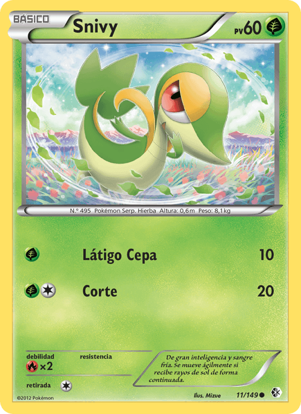 Snivy, carta 11 de Fronteras Cruzadas