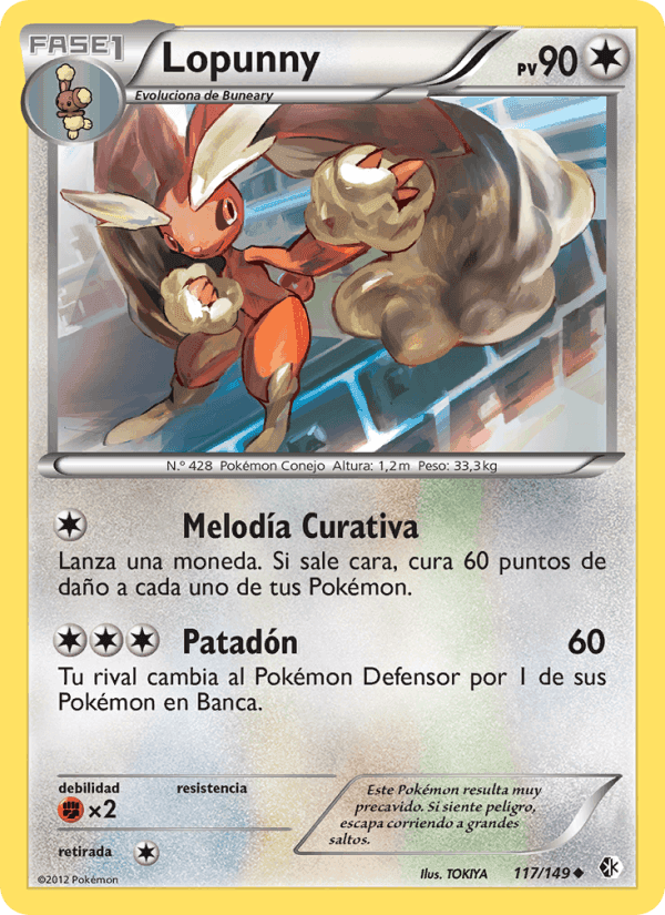 Lopunny, card 117 from Fronteras Cruzadas