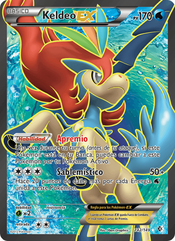 Fronteras Cruzadas の 142 番、Keldeo-EX
