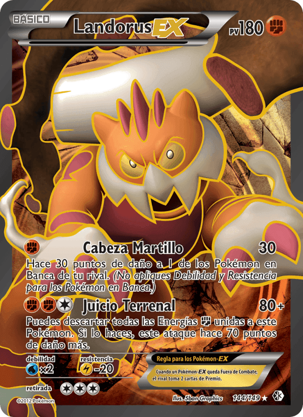 Landorus-EX, card 144 from Fronteras Cruzadas