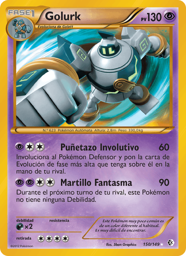 Golurk, carta 150 de Fronteras Cruzadas