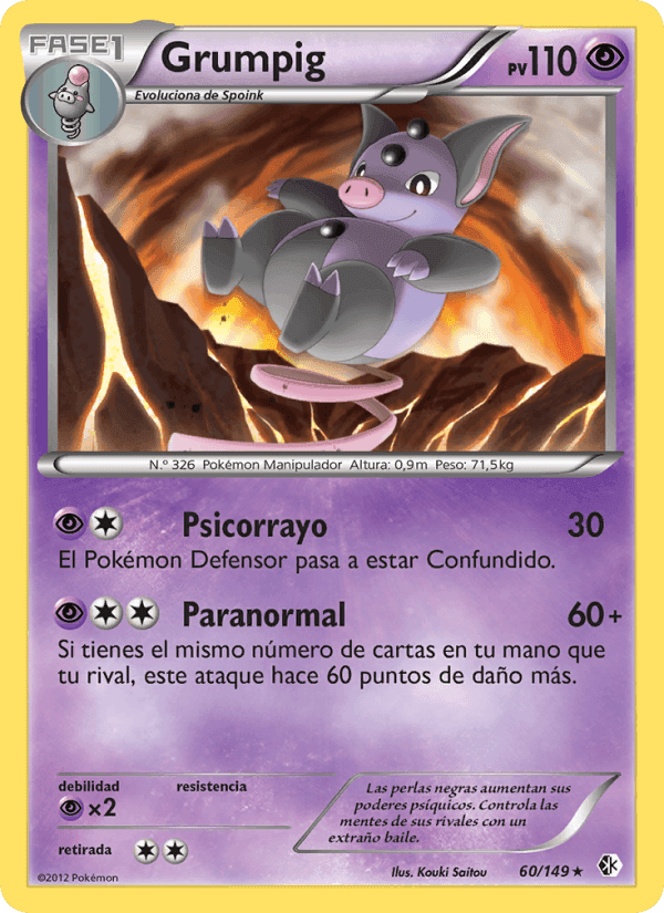 Grumpig, card 60 from Fronteras Cruzadas