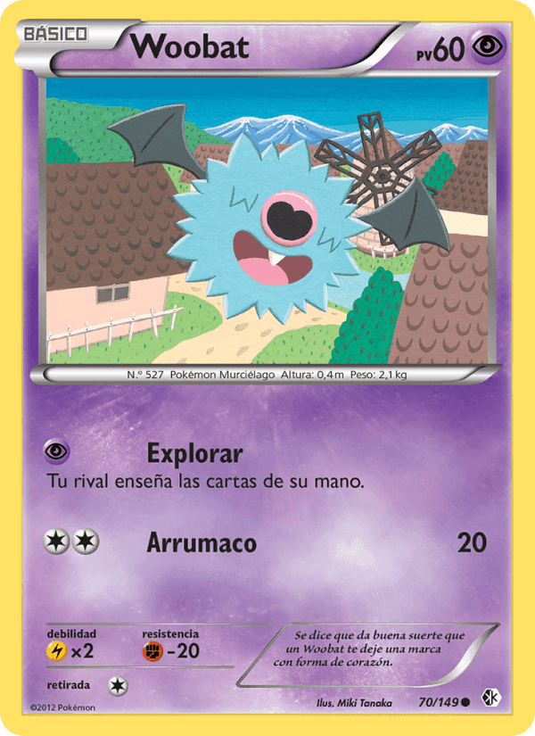 Woobat, carta 70 de Fronteras Cruzadas