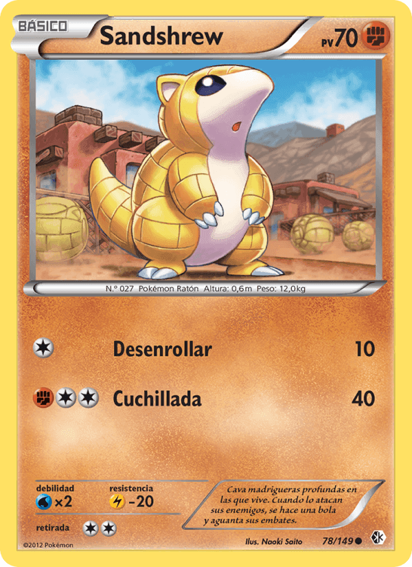 Sandshrew, carta 78 de Fronteras Cruzadas