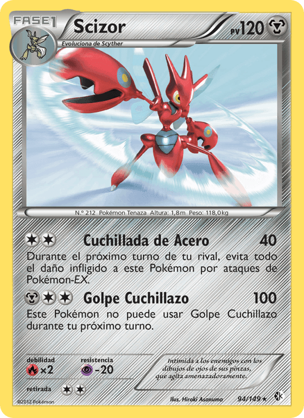 Scizor, card 94 from Fronteras Cruzadas