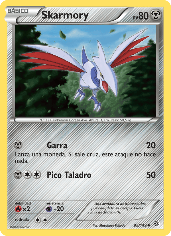 Skarmory, carta 95 de Fronteras Cruzadas