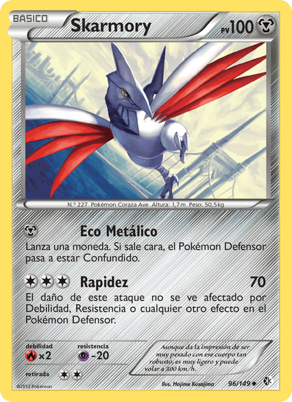 Skarmory, carta 96 de Fronteras Cruzadas