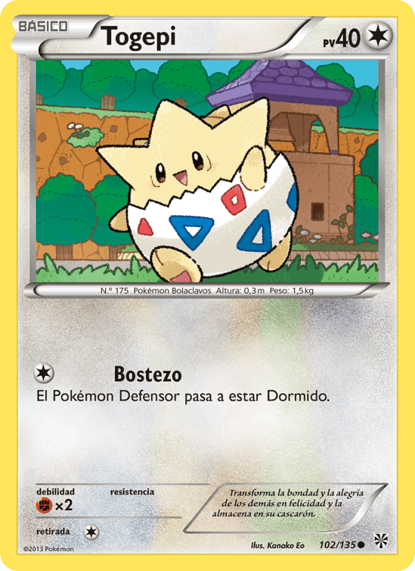 Togepi, carta 102 de Tormenta Plasma