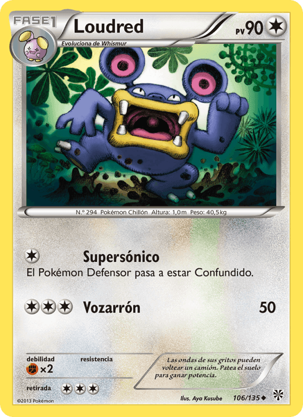 Loudred, card 106 from Tormenta Plasma