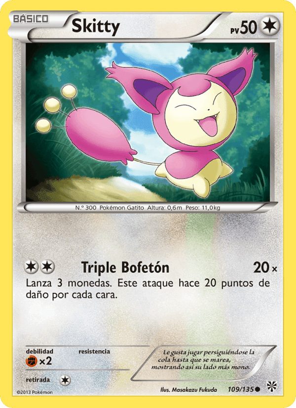 Skitty, carta 109 de Tormenta Plasma