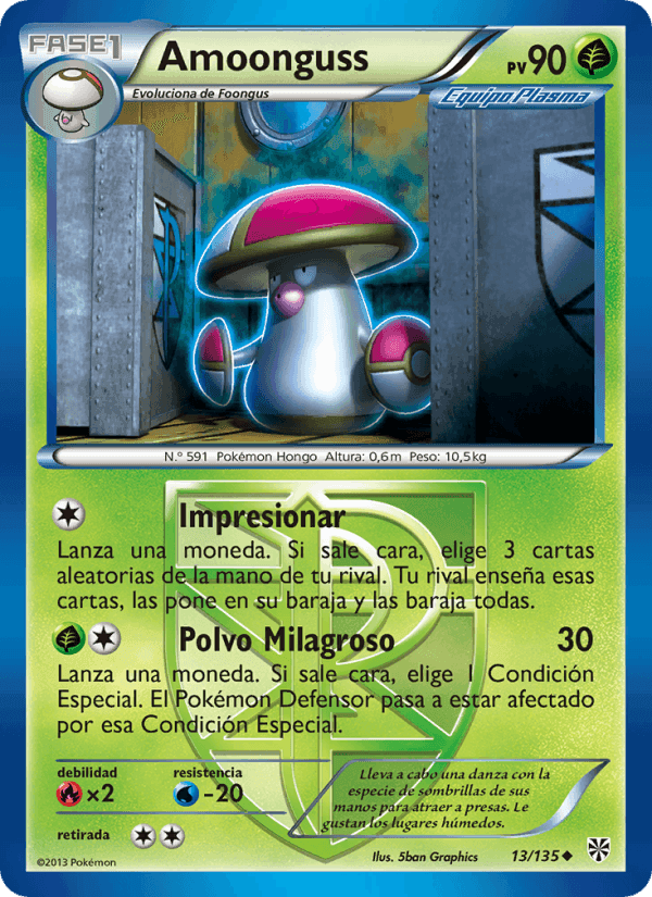 Amoonguss, carta 13 de Tormenta Plasma