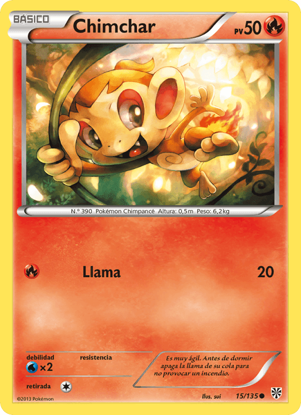 Chimchar, carta 15 di Tormenta Plasma