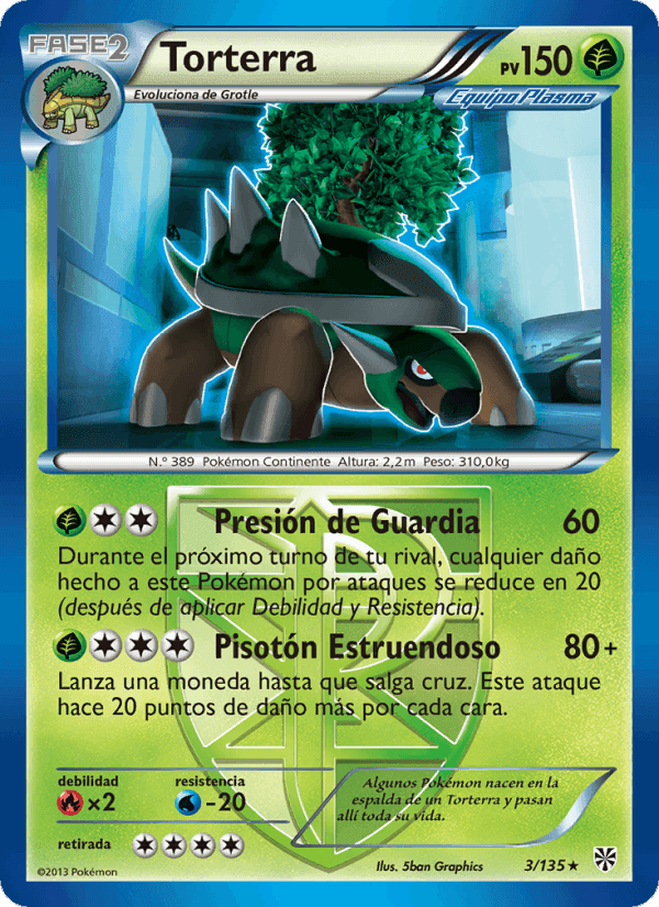 Torterra, carta 3 di Tormenta Plasma