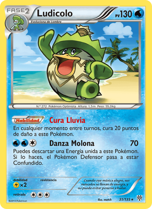Ludicolo, carta 31 de Tormenta Plasma
