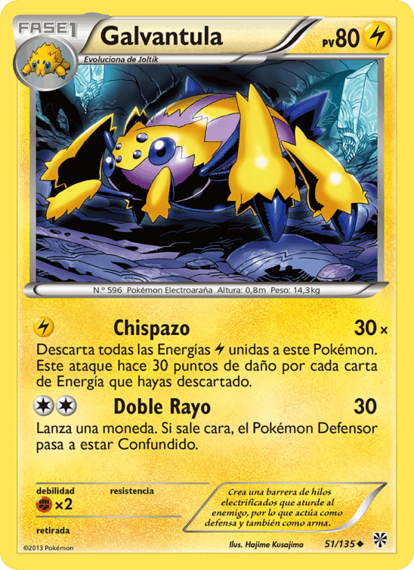 Galvantula, carta 51 de Tormenta Plasma