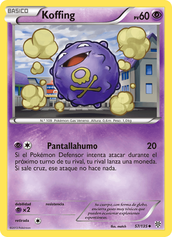 Koffing, carta 57 de Tormenta Plasma