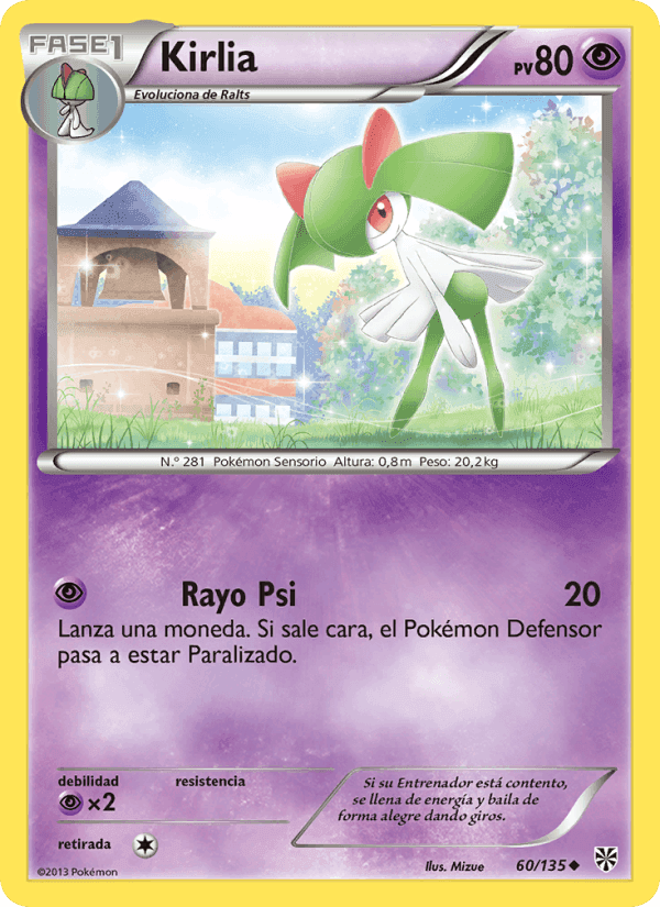Kirlia, carta 60 de Tormenta Plasma