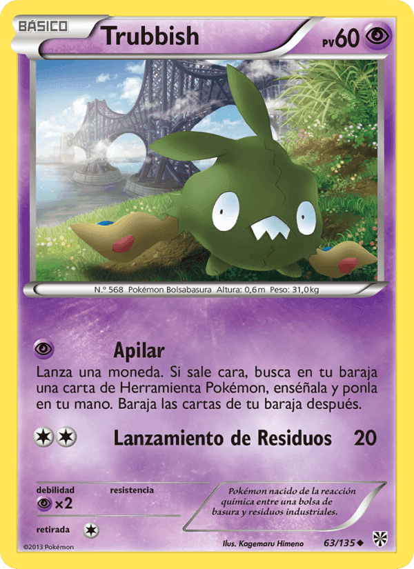 Trubbish, card 63 from Tormenta Plasma