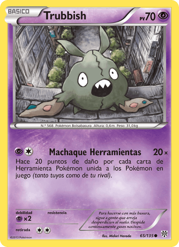 Trubbish, card 65 from Tormenta Plasma
