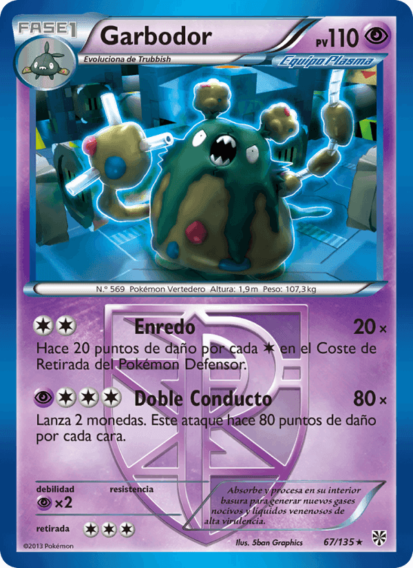 Garbodor, carta 67 de Tormenta Plasma