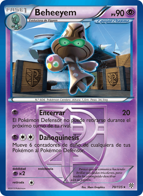 Beheeyem, card 70 from Tormenta Plasma