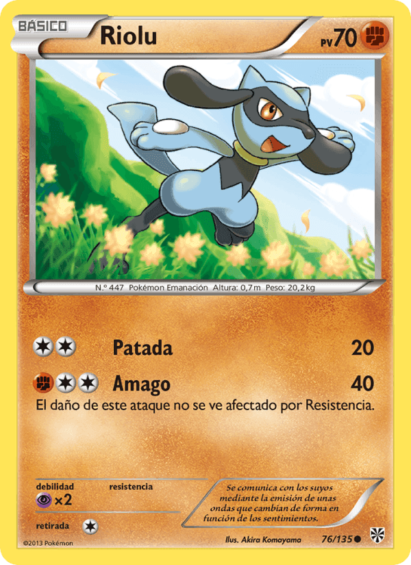 Riolu, carta 76 de Tormenta Plasma