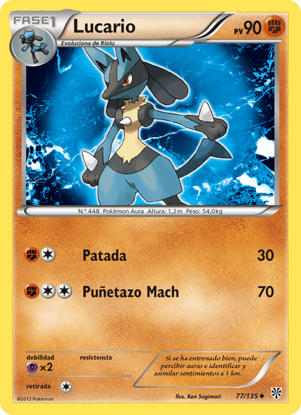 Lucario, carta 77 de Tormenta Plasma