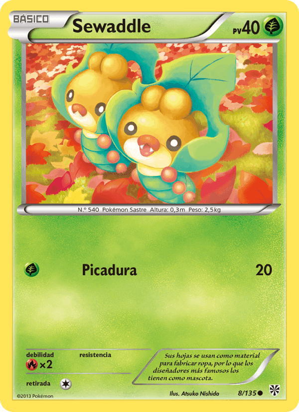 Sewaddle, carte 8 de Tormenta Plasma