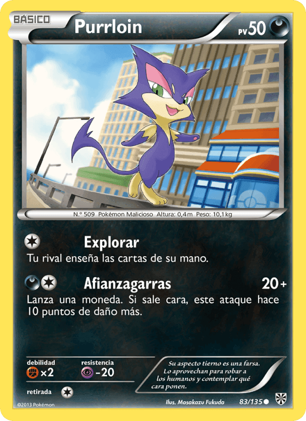 Purrloin, card 83 from Tormenta Plasma