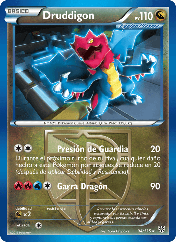 Druddigon, carta 94 de Tormenta Plasma