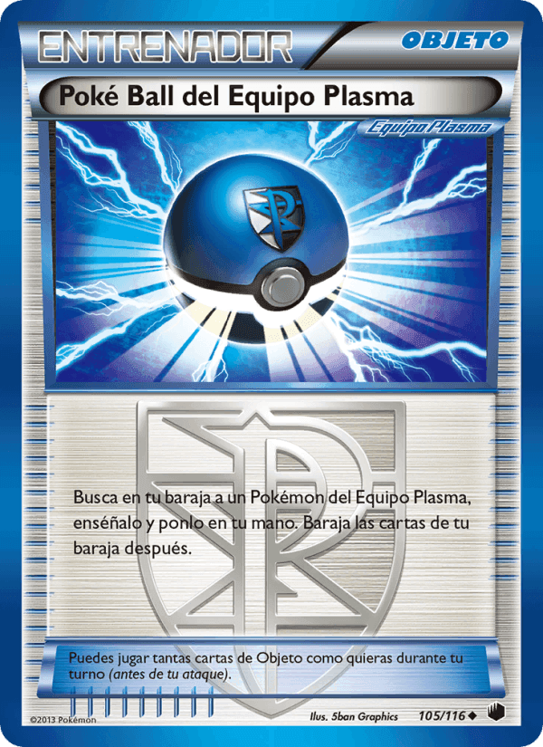 Poké Ball del Equipo Plasma, card 105 from Glaciación Plasma