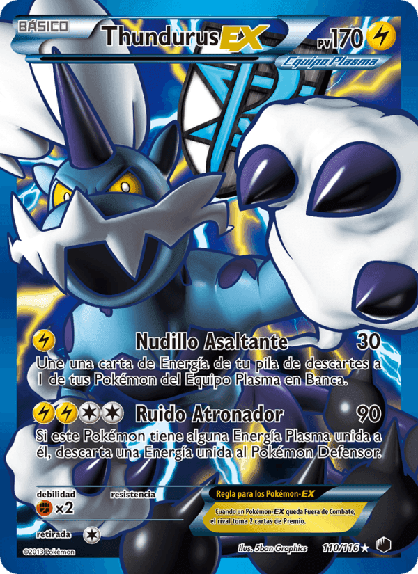 Thundurus-EX, carta 110 de Glaciación Plasma
