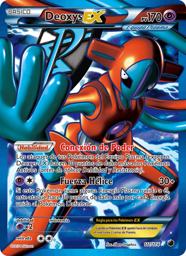 Deoxys-EX, card 111 from Glaciación Plasma
