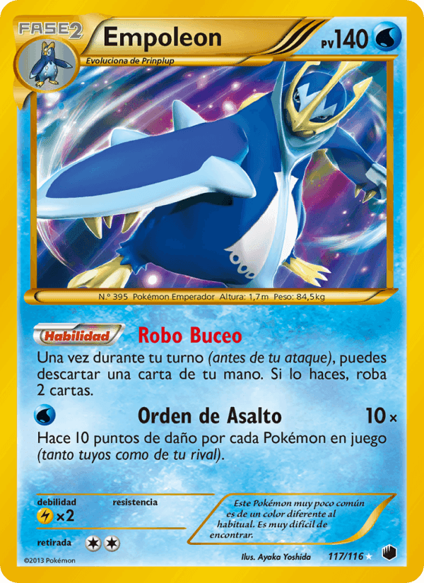 Empoleon, carta 117 de Glaciación Plasma