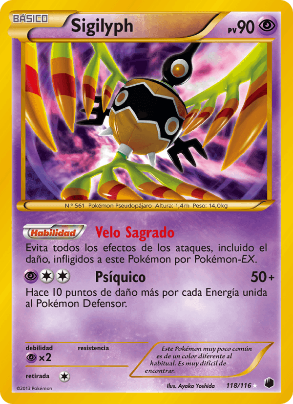 Sigilyph, carta 118 de Glaciación Plasma