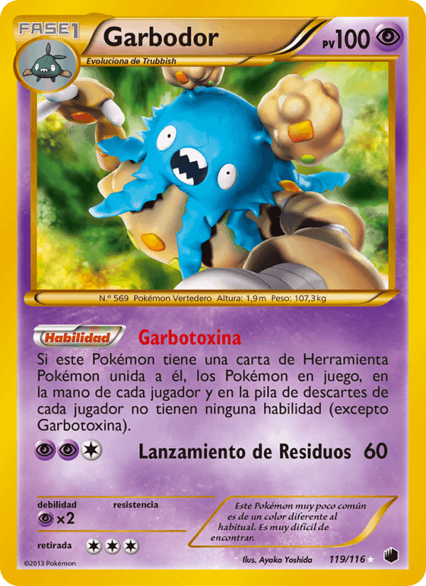Garbodor, carta 119 di Glaciación Plasma
