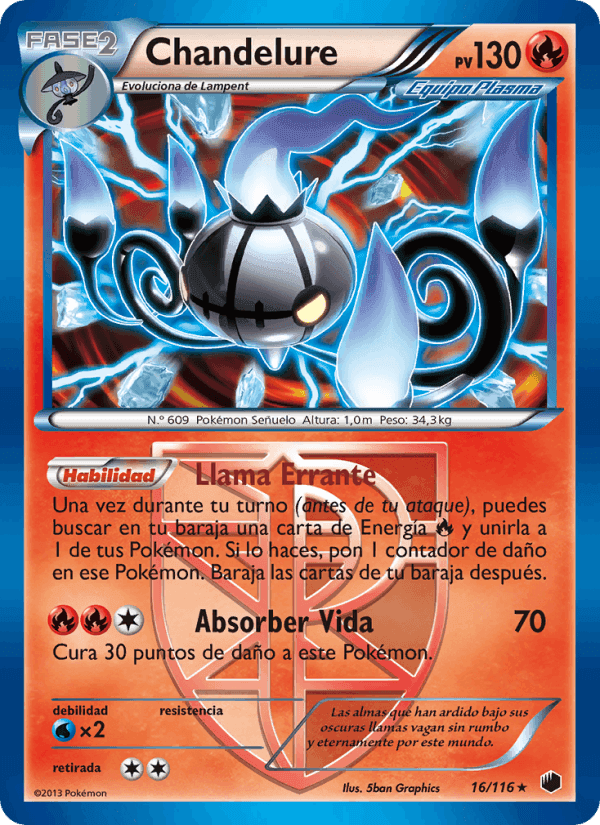 Chandelure, carta 16 de Glaciación Plasma