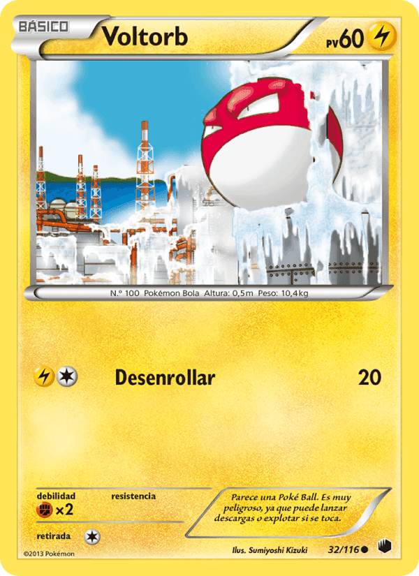 Voltorb, carta 32 de Glaciación Plasma