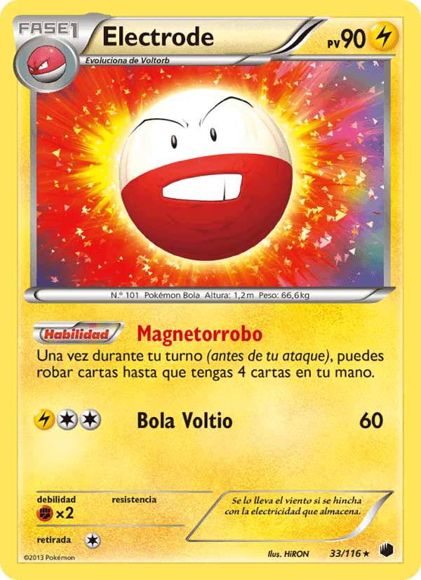Electrode, carta 33 de Glaciación Plasma