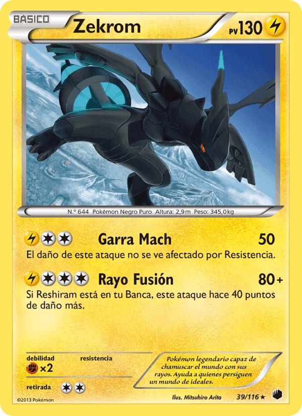 Zekrom, carte 39 de Glaciación Plasma