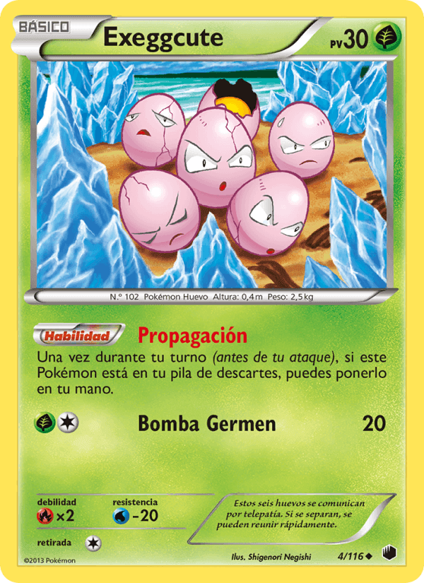 Exeggcute, carta 4 de Glaciación Plasma