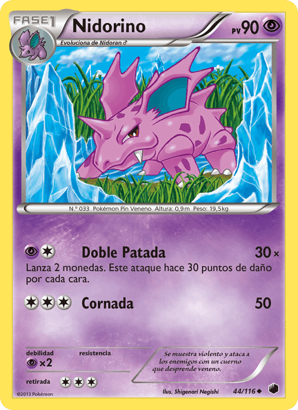 Nidorino, carte 44 de Glaciación Plasma