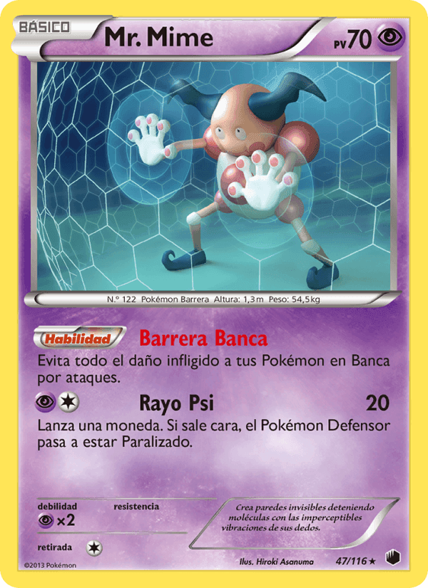 Mr. Mime, carta 47 de Glaciación Plasma