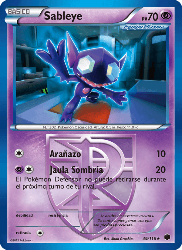 Sableye, carta 49 de Glaciación Plasma