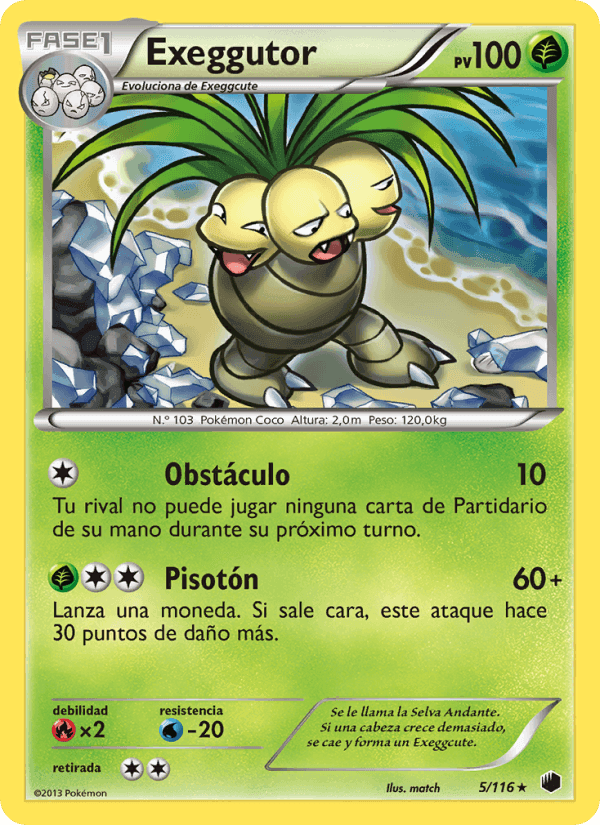 Exeggutor, card 5 from Glaciación Plasma