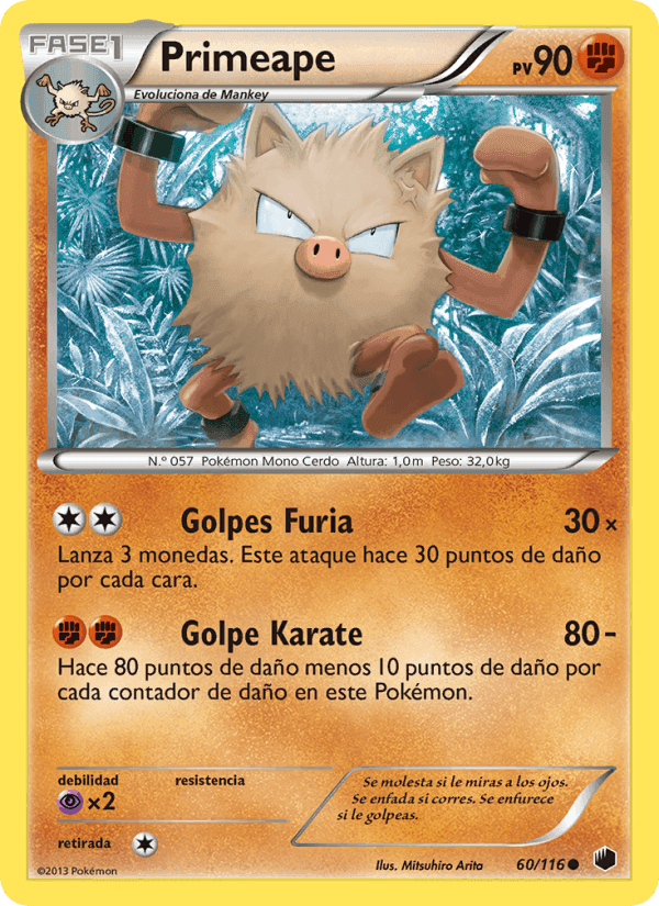 Primeape, carte 60 de Glaciación Plasma