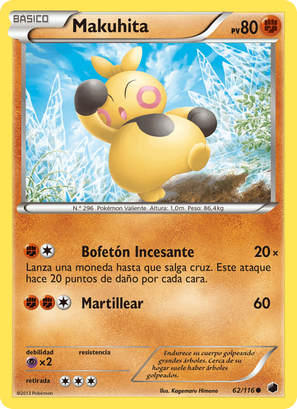 Makuhita, card 62 from Glaciación Plasma
