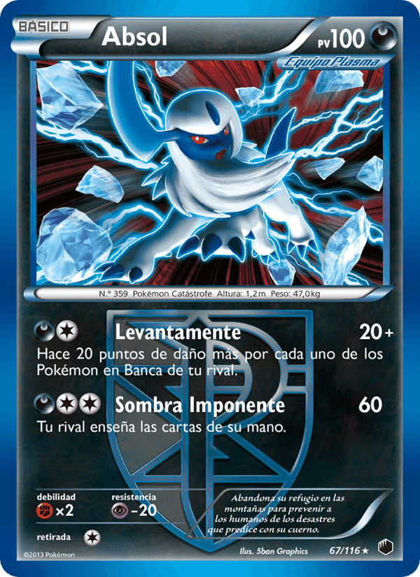 Absol, card 67 from Glaciación Plasma
