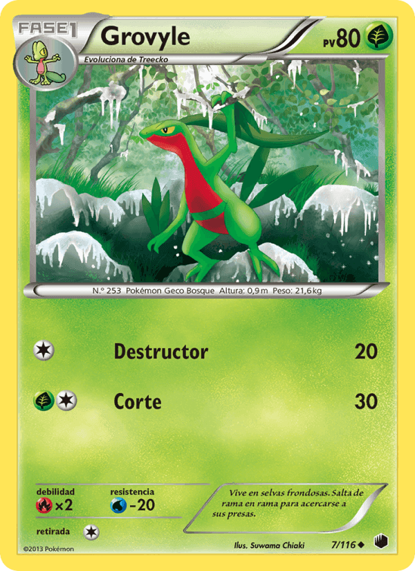 Grovyle, carta 7 de Glaciación Plasma