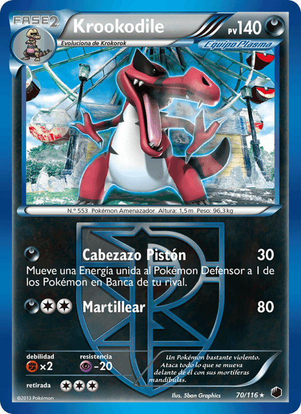 Krookodile, carta 70 de Glaciación Plasma